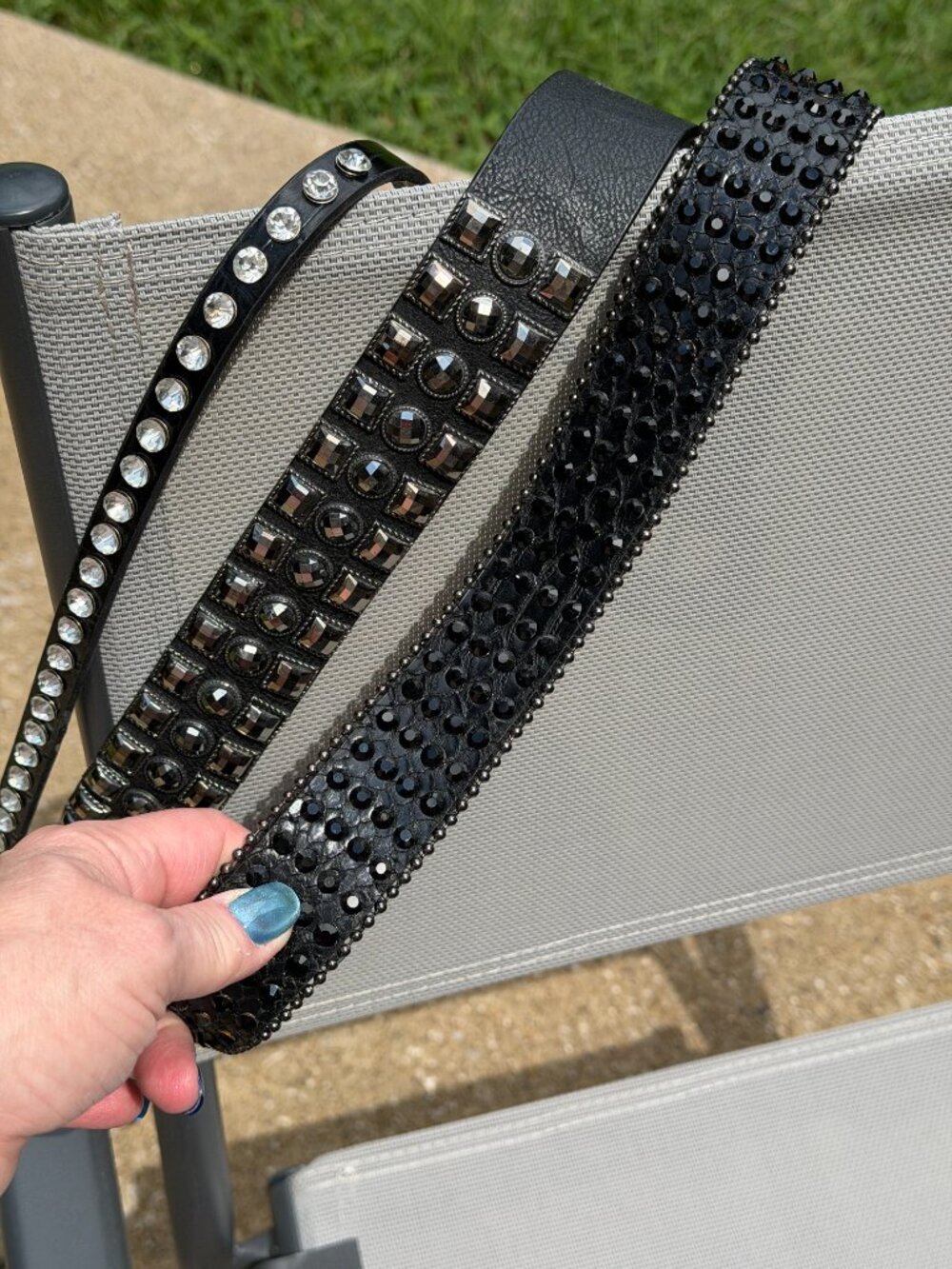 3 BLING BELTS!  Size XL Women's - Picture 5 of 6